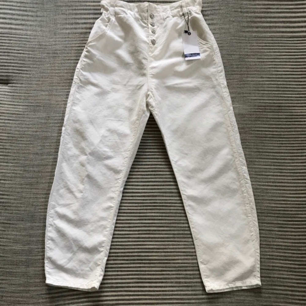 High waist white pants NWT